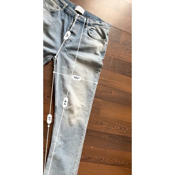 Current Elliott The Stovepipe Jeans Hartley Button Fly Slim Straight Sz32X31 NWT - Picture 16 of 16